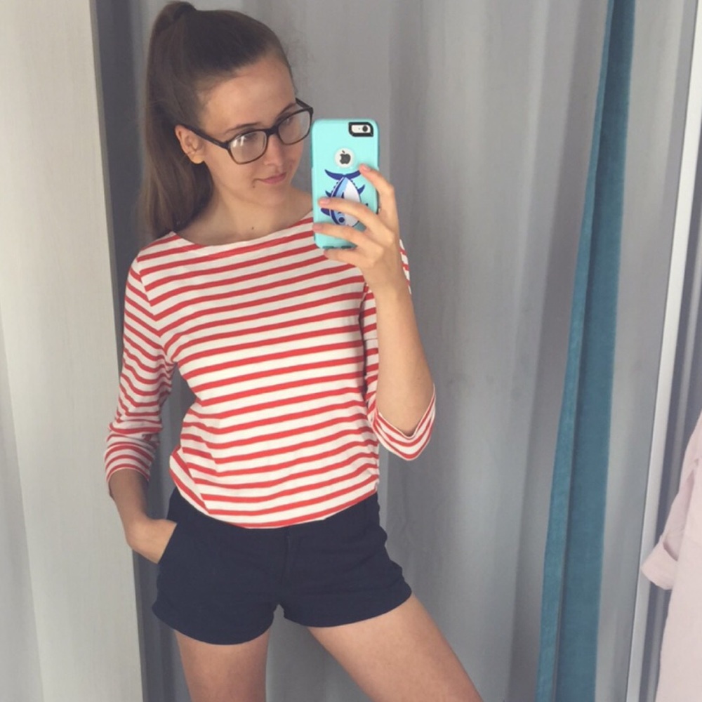J Crew Boatneck Striped T-shirt